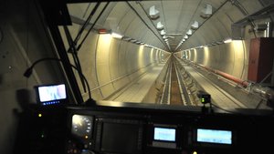  View of the tunnel from the driver's cabin